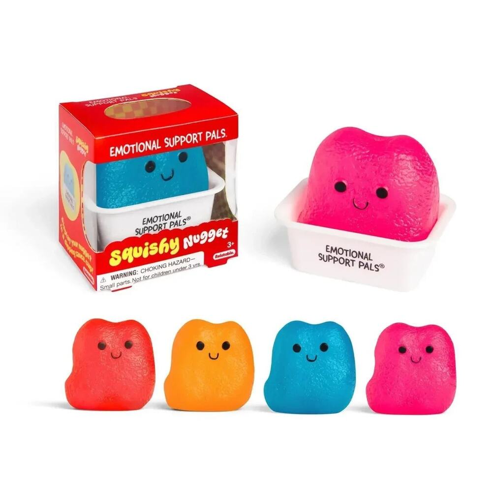 🔥Emotional Support Pals Squishy Nugget Squeezy Fidget Toy RED BNWT🔥